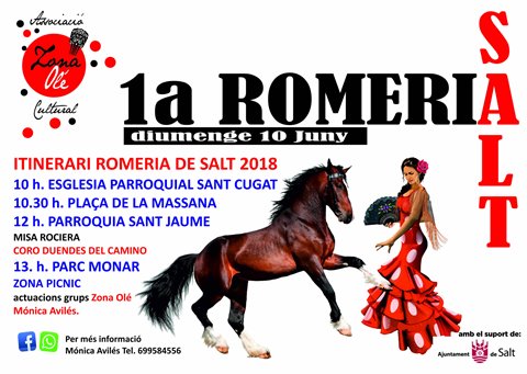 La Asociación Cultural Zona Olé organiza la 1ª Romería de Salt (Girona)